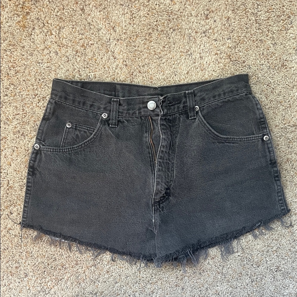 Wrangler Vintage Black Jean cut off Shorts